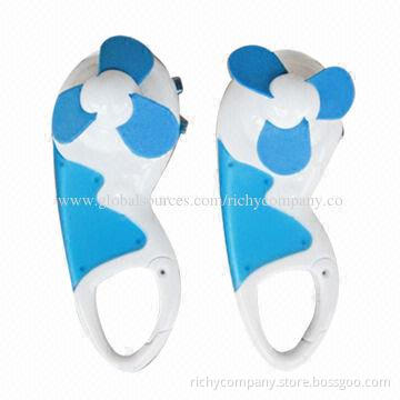 Promotional fan with torch and carabiner
